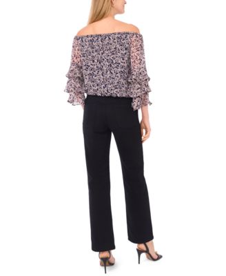 Petite Off-The-Shoulder Ruffle Top