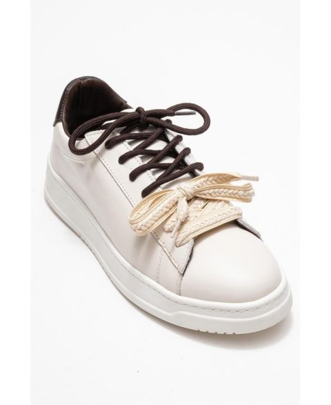 Женские кроссовки Forever & Always Shoes Warron Leather, цвет: Бежевый кожаный