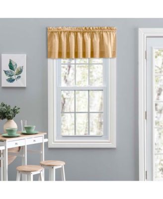 Lisa Solid Color Poly Cotton Duck Fabric Tailored Valance 58" x 15" Butter