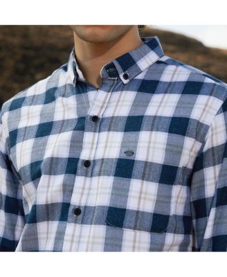 Men's Navy Blue Bi-Buffalo Check Shirt