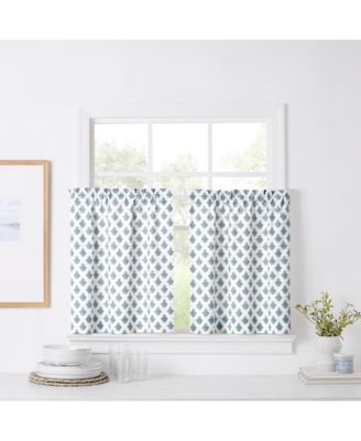 Manchester Window Treatment 1.5" Rod Pocket 100% Cotton Curtain Tiers 50" x 24" Blue