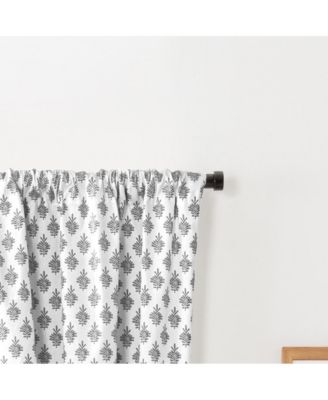 Manchester Window Treatment 3" Rod Pocket 100% Cotton Curtain Panel Pairs 100" x 63" Black