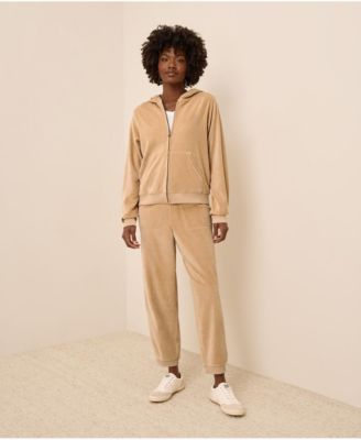 Women's Organic Cotton Velour Zip Hoodie