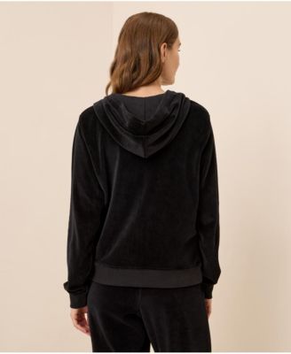 Women's Organic Cotton Velour Zip Hoodie