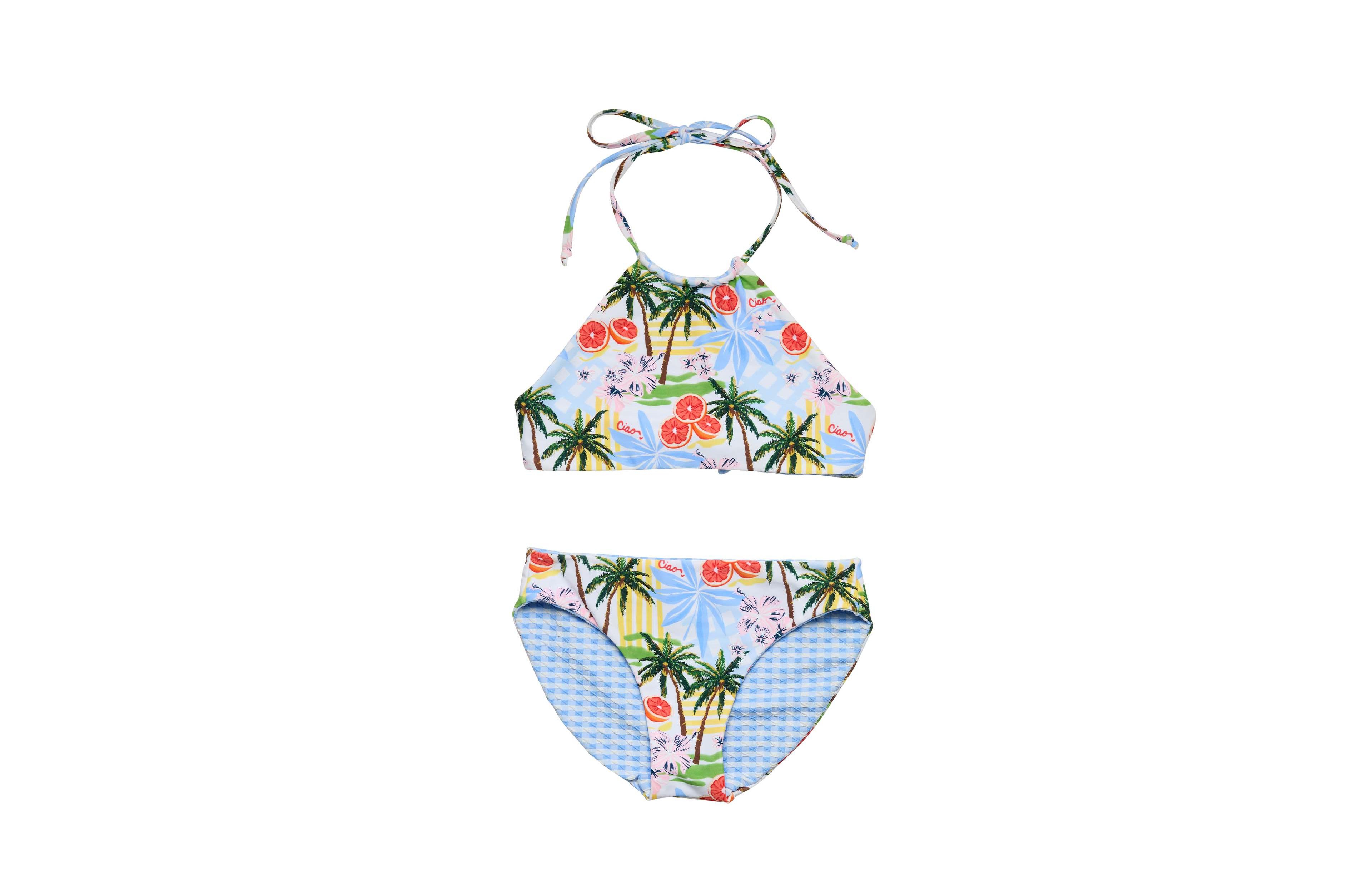 Snapper Rock Big Girls Ciao Paradiso Reversible Halter Bikini