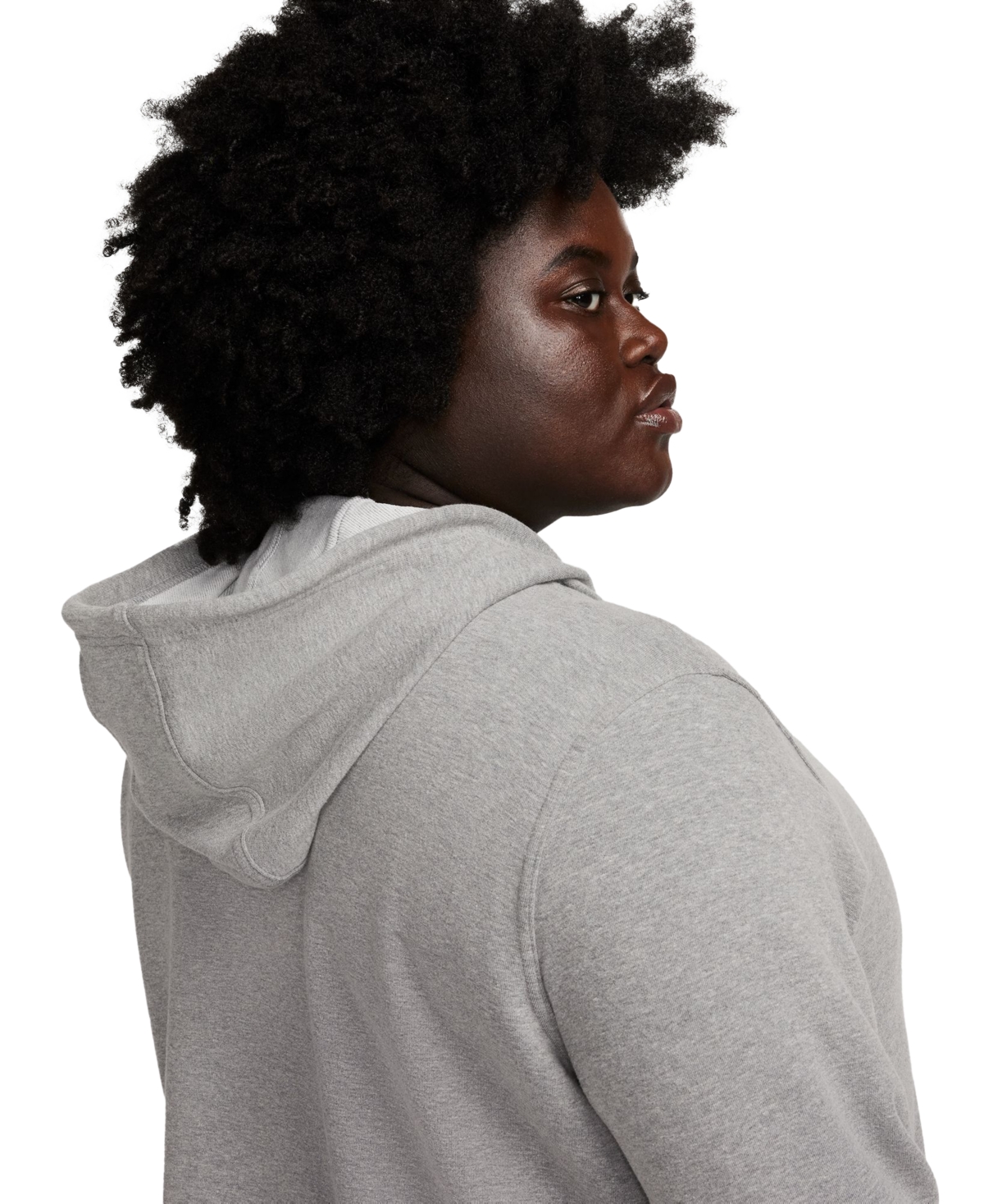 Nike Plus Size Dri-fit One Full-zip French Terry Hoodie In Gray
