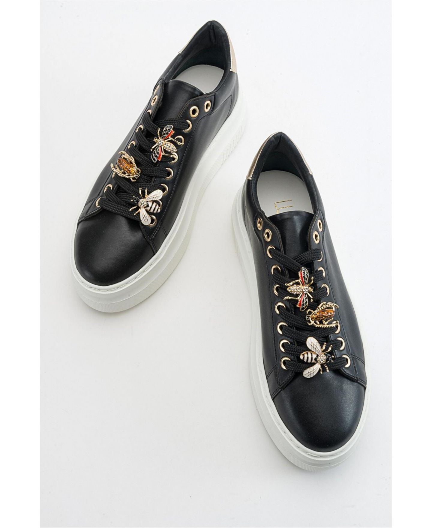 Женские кроссовки Prologue Shoes Ater Bee Buckle, цвет: Чёрная искусственная кожа — фото 4