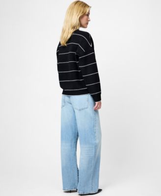 Women's Striped Long-Sleeve Sweater