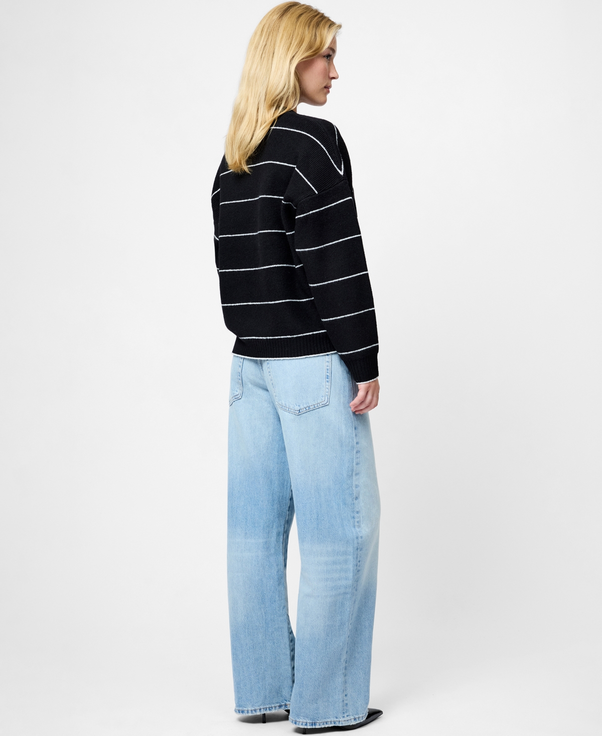 French Connection Women's Striped Long-Sleeve Sweater