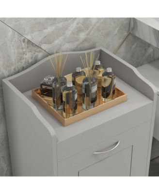 Tilt-out Laundry Storage Cabinet with Hamper Compartment