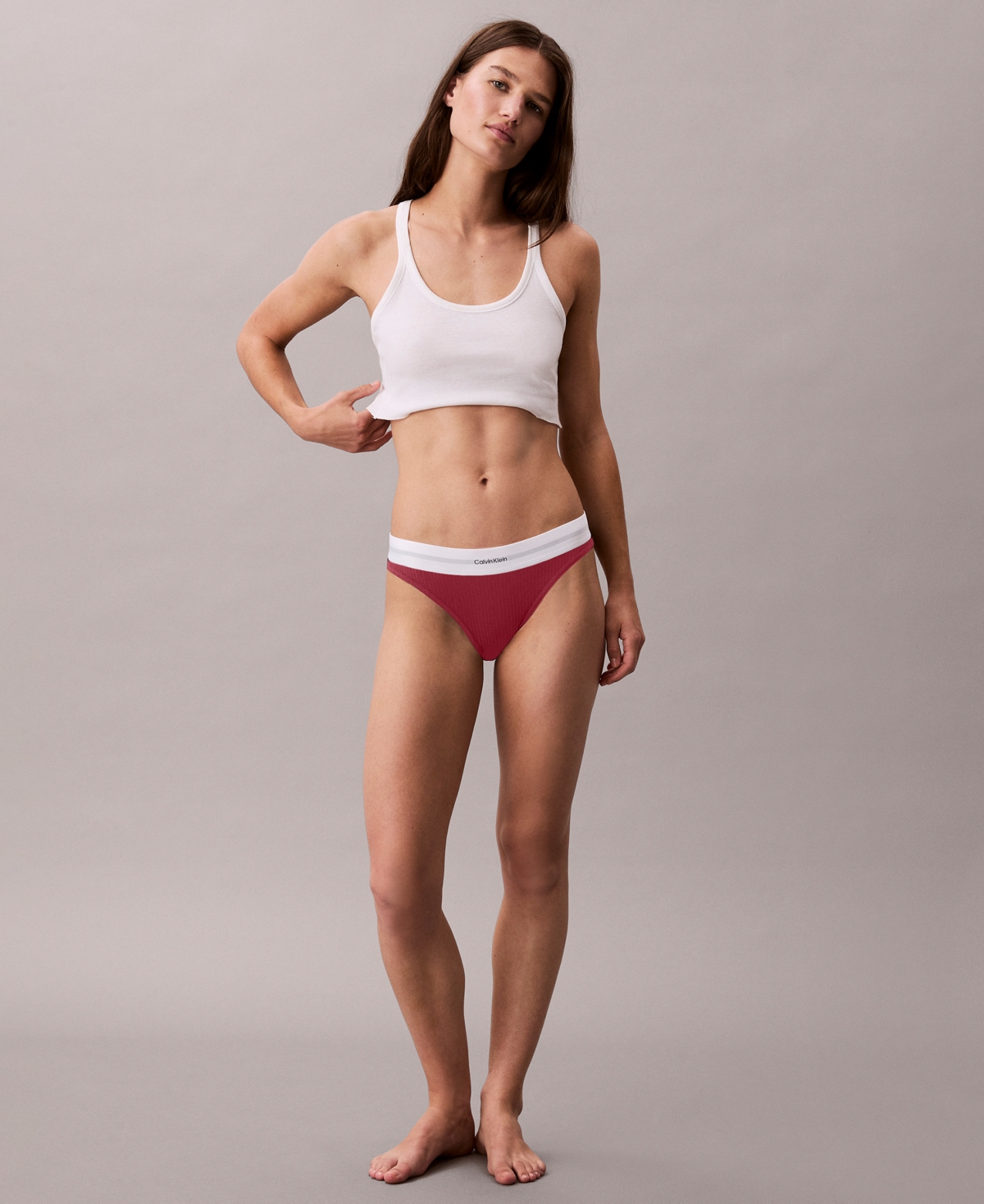 Calvin Klein Women's Ribbed Bikini Underwear QF8022