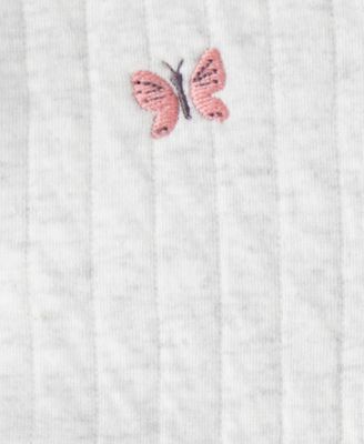 Baby Girls' Butterfly Vest, Bodysuit and Pants, 3-Piece Set