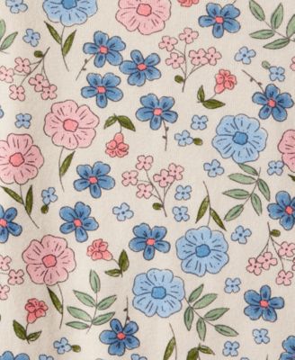 Baby Girls' Floral Collared Cardigan, Bodysuit and Pants, 3-Piece Set