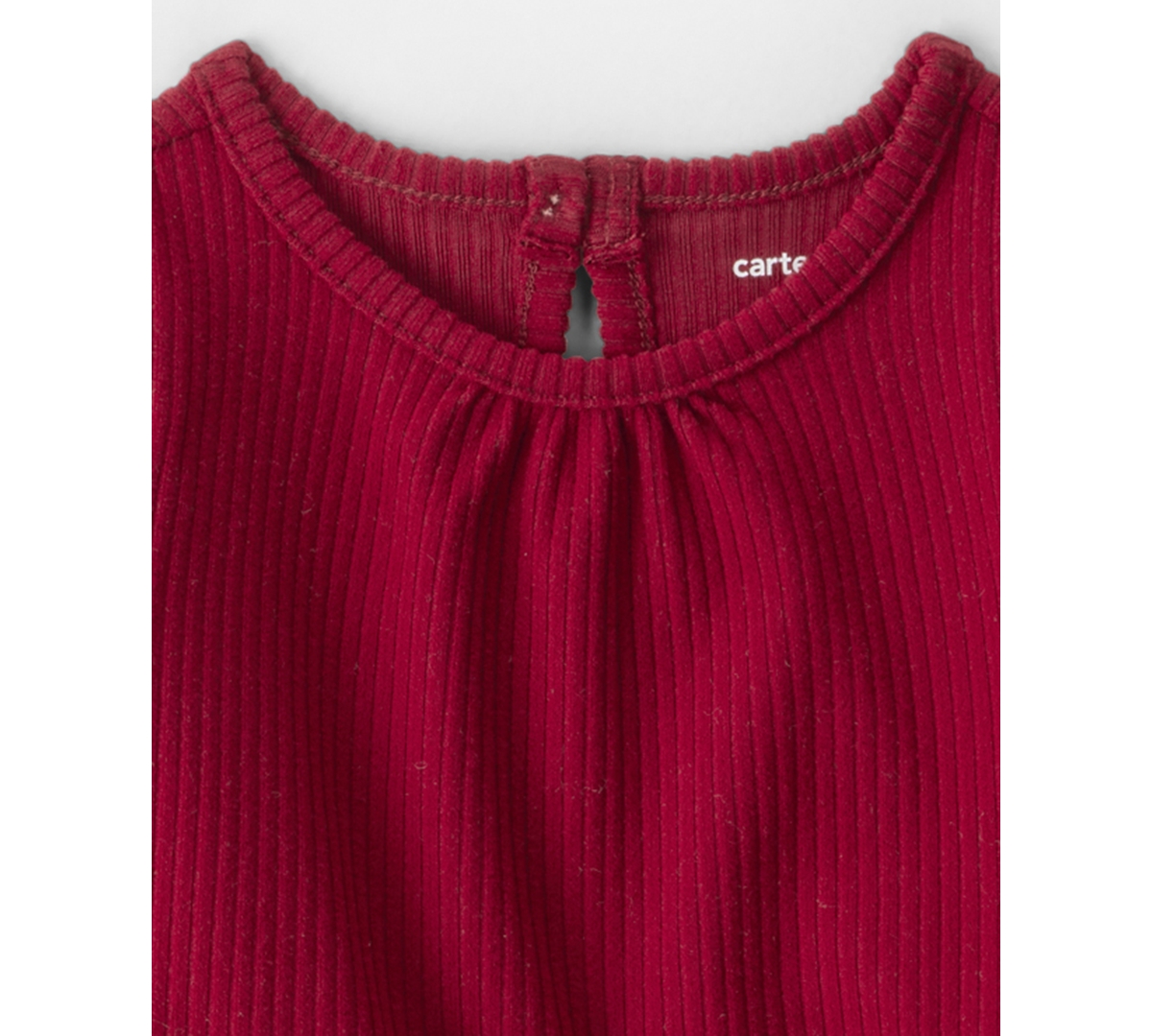 Carter's Baby Girls 2-piece Peplum Tulle Bodysuit And Pants Set In Red