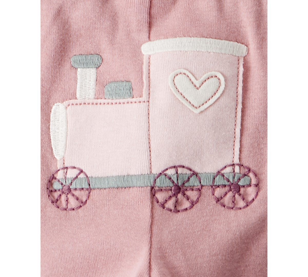 Carter's Baby Girls 3-Piece Train Print Bodysuit, Long-Sleeve Bodysuit and Pants Set