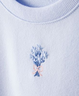 Baby Girls' Floral Long-Sleeve Sweatshirt and Pants, 2-Piece Set