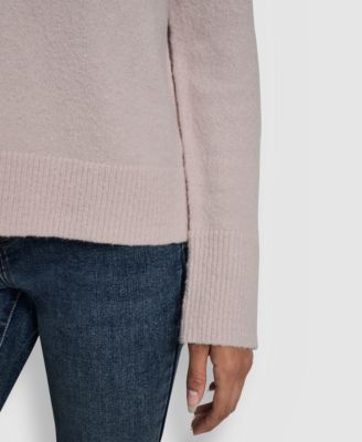 Women's Metallic Crewneck Long-Sleeve Sweater