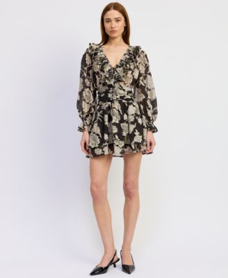 En Saison - Women's Elisabet V-Neck Mini Dress