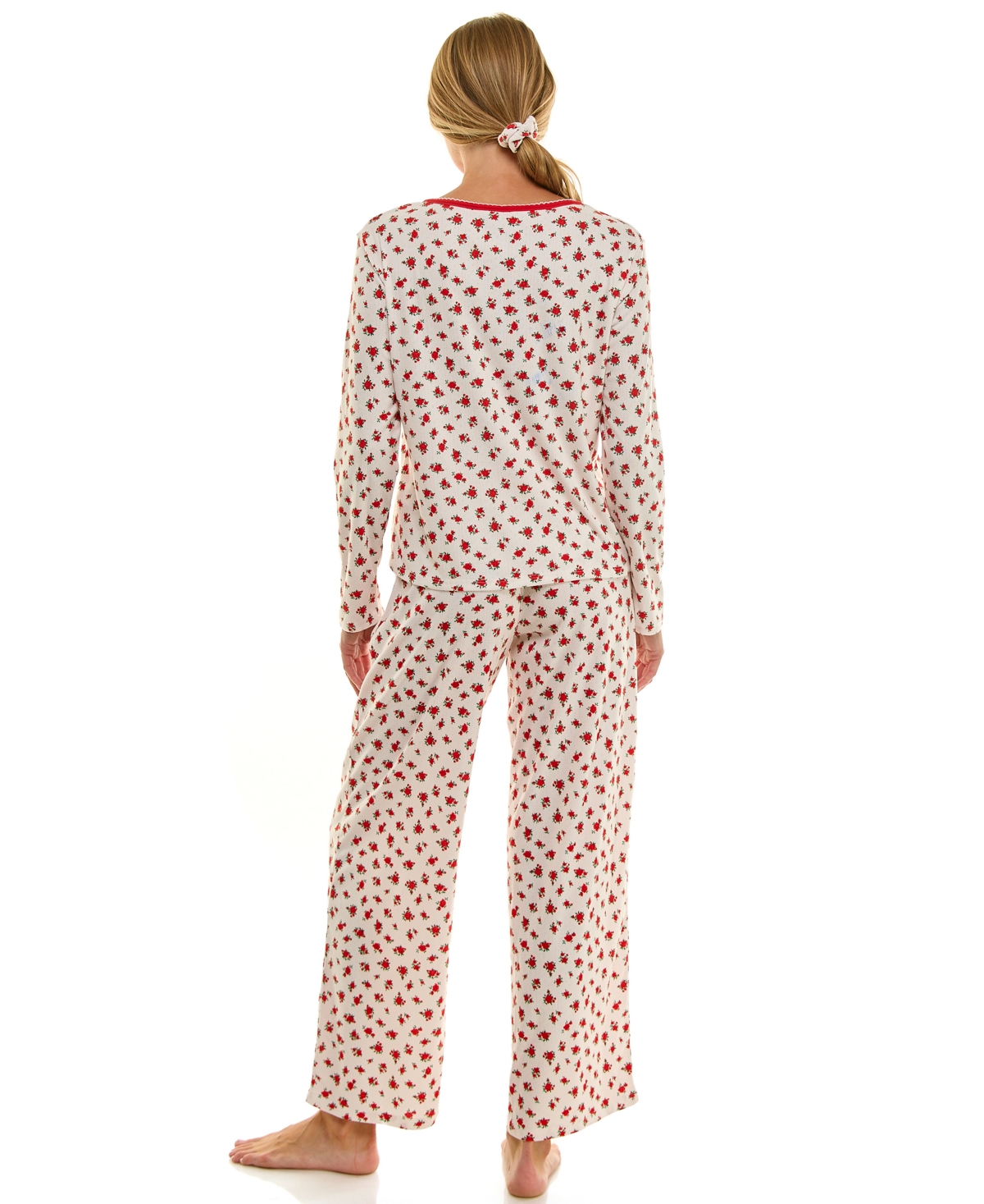 Roudelain Women's 2-Piece Printed Long-Sleeve Top and Pants Set