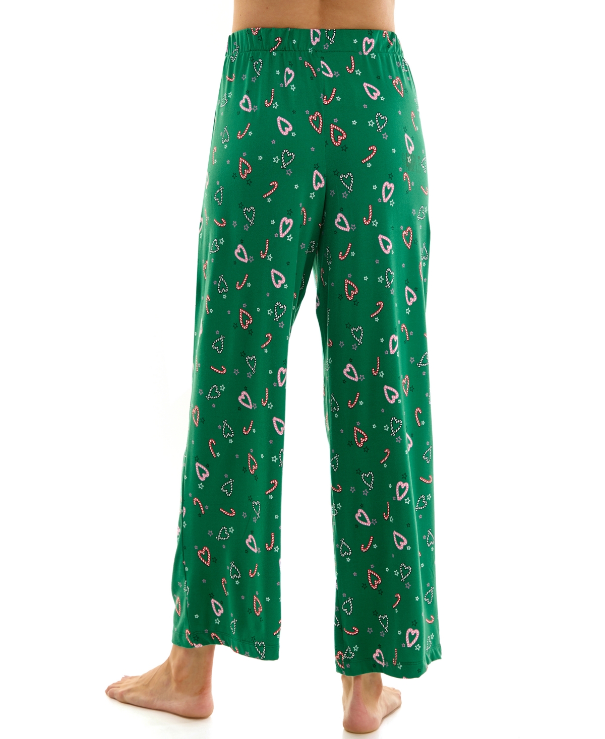 Roudelain Women's Printed Open Leg Velour Pants In Green