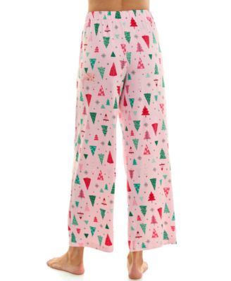 Women's Printed Cozy Luxe Knit Open Leg Pants