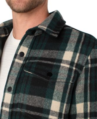 Men's Plaid Long-Sleeve Shirt Jacket