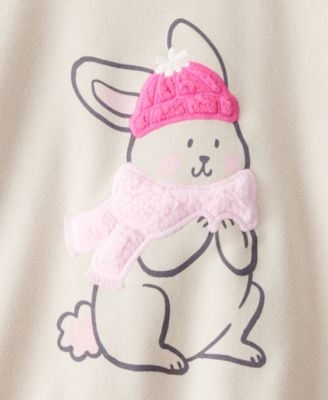 Girls' Toddler 2T-5T Bunny Long-Sleeve Pull-On Sweatshirt