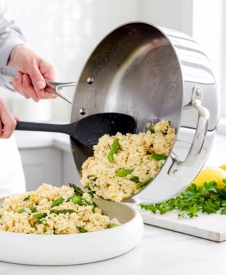 Valencia Pro Stainless Steel Uncoated 5-Quart Saut&eacute; Pan with Lid