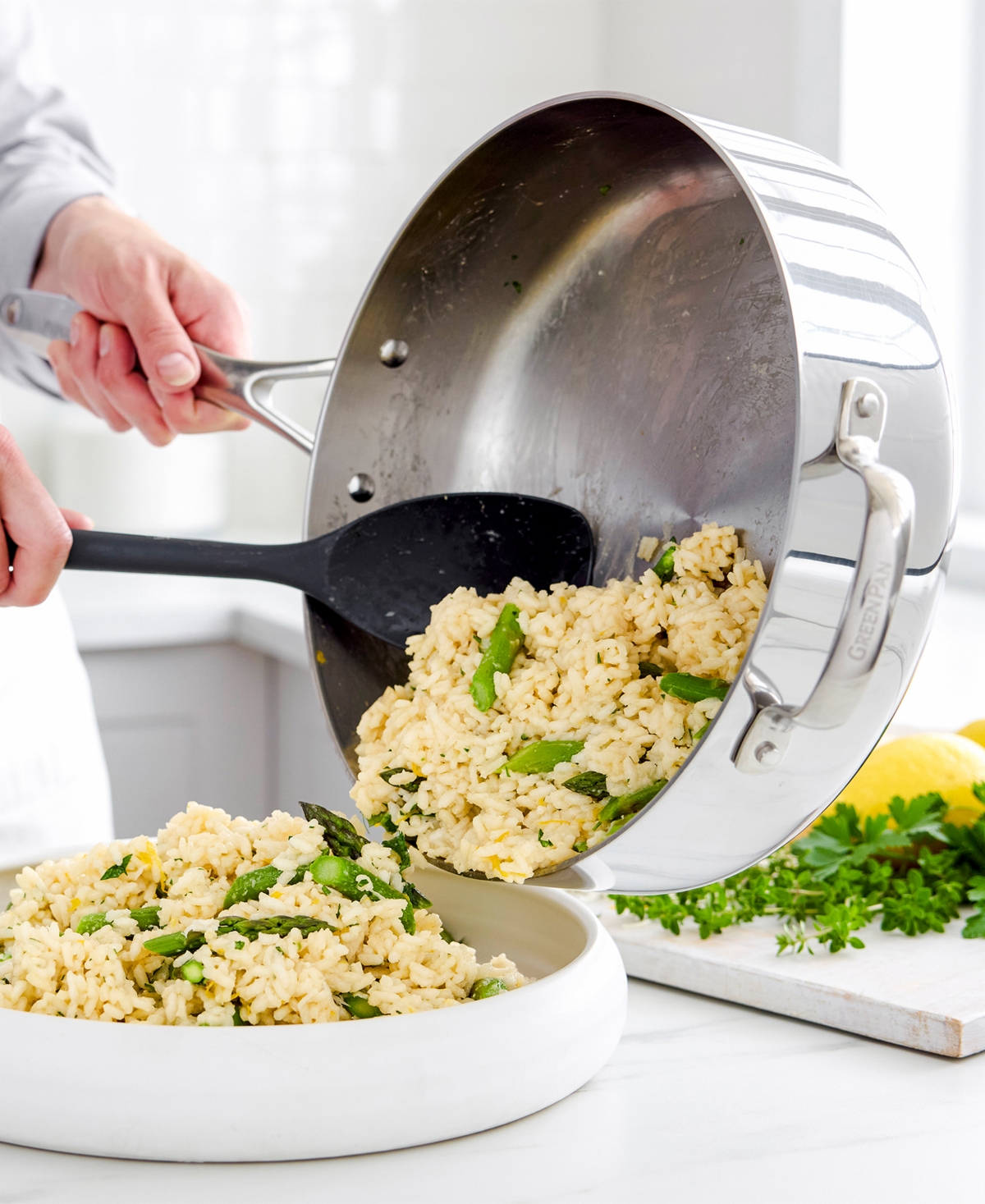 GreenPan Valencia Pro Stainless Steel Uncoated 5-Quart Saute Pan with Lid