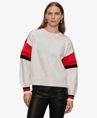Sanctuary - Women's Sporty Stripe Crewneck Sweater
