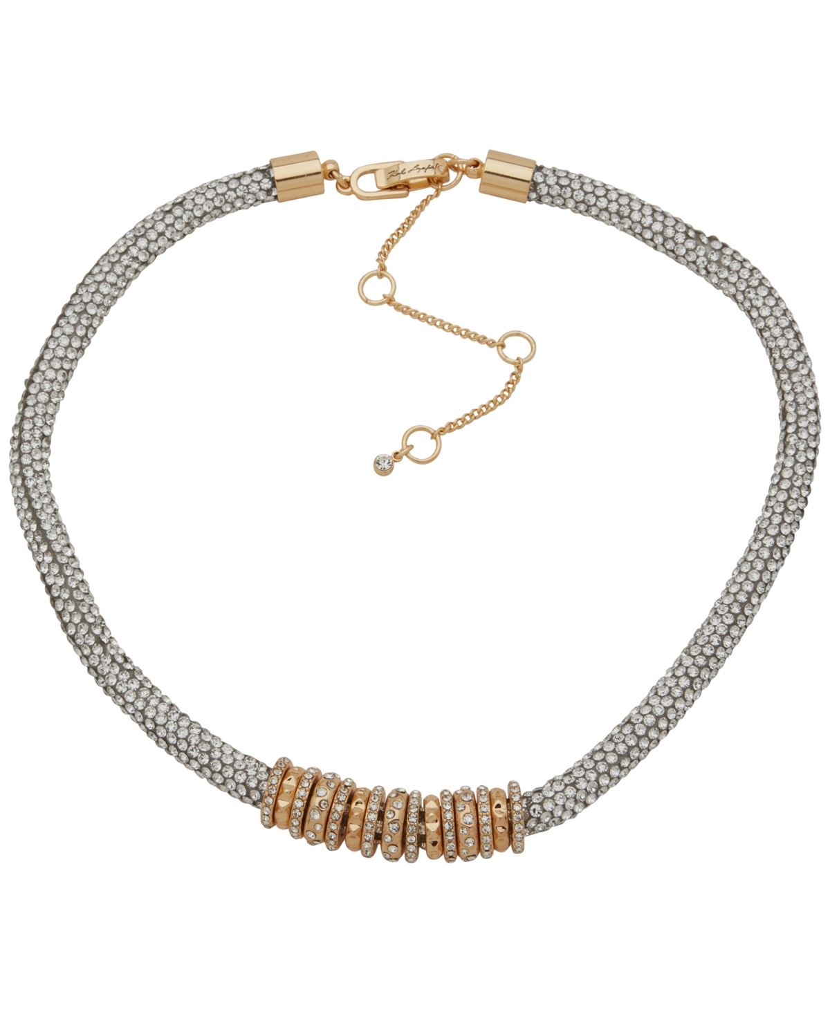 Karl Lagerfeld Gold-tone Extender Chain Collar Necklace In Metallic
