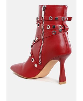 Womens Jaunts Eyelets and Studs Harness Ankle Boots