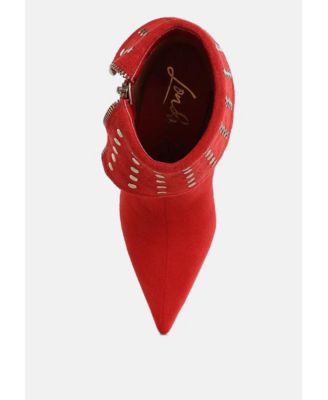 Womens Piccini Stud Embellished Foldover Boots