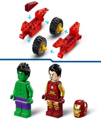 Marvel Iron Man with Bike and The Hulk Building Toy 76287, 68-Pieces