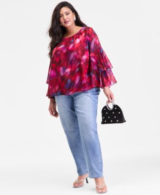 Plus Size Embellished Straight-Leg Jeans, Macy's Exclusive 