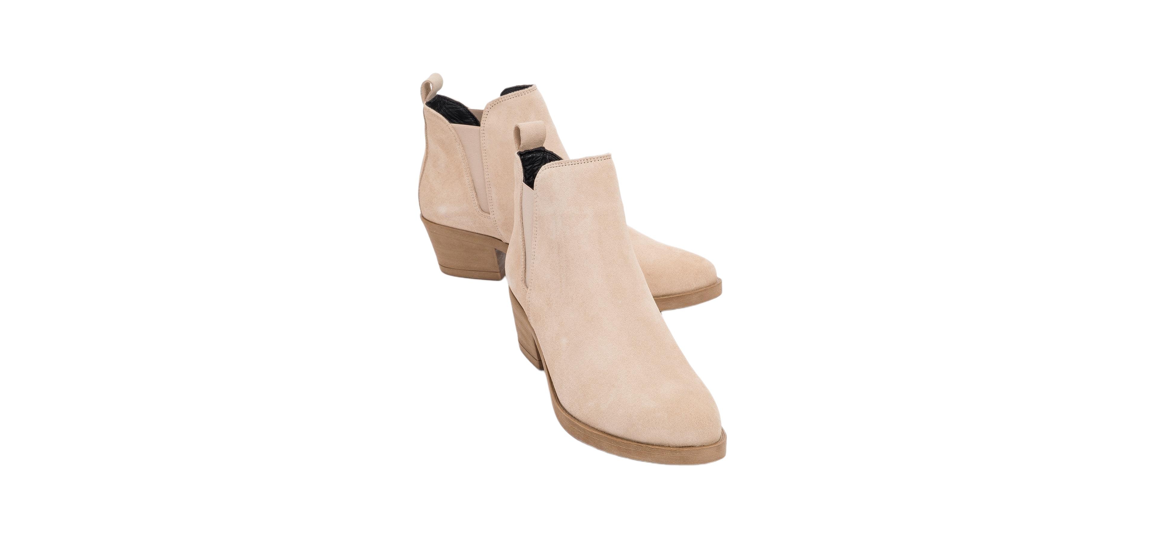 Forever & Always Shoes Dovena Leather Block Heel Ankle Boot (Women)