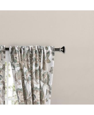 Wynette Lined 3" Rod Pocket Curtain Panel Pair with Tiebacks 100" x Grey