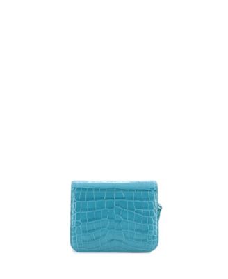 Small B. Dot Flap Bag Embossed Leather