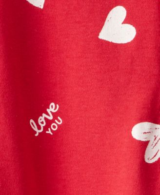 Baby Boys' or Baby Girls' Heart Print Snug Fit Sleep and Play Pajama