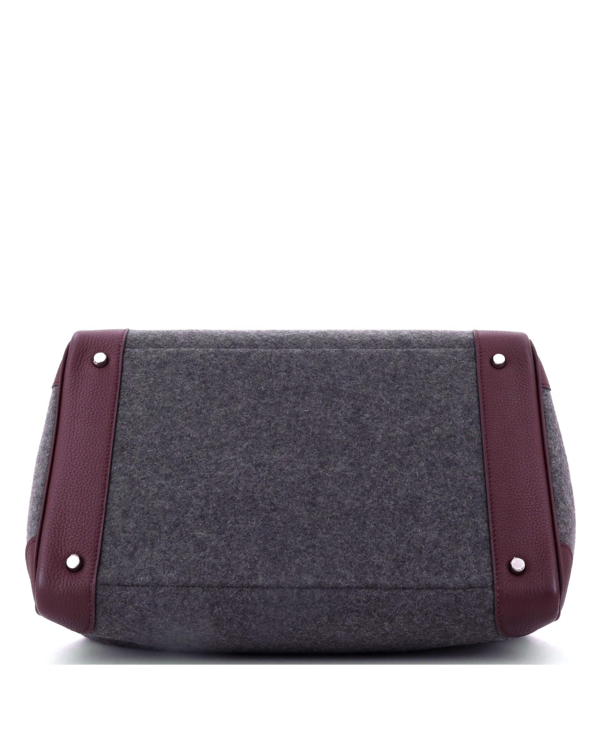 Pre-Owned Hermes 40 Go Team Hac Birkin Bag Felt and Togo with Palladium Hardware