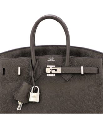 Birkin 25 Handbag Green Togo with Palladium Hardware
