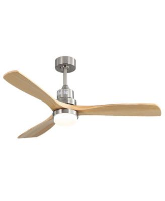 52-inch Modern Minimalist Sand Nickel 3 Blades Ceiling Fan with 3 color Dimmable and Memory Function Light and Remote control