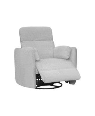 Angora Linen Manual Swivel Recliner Two Pack