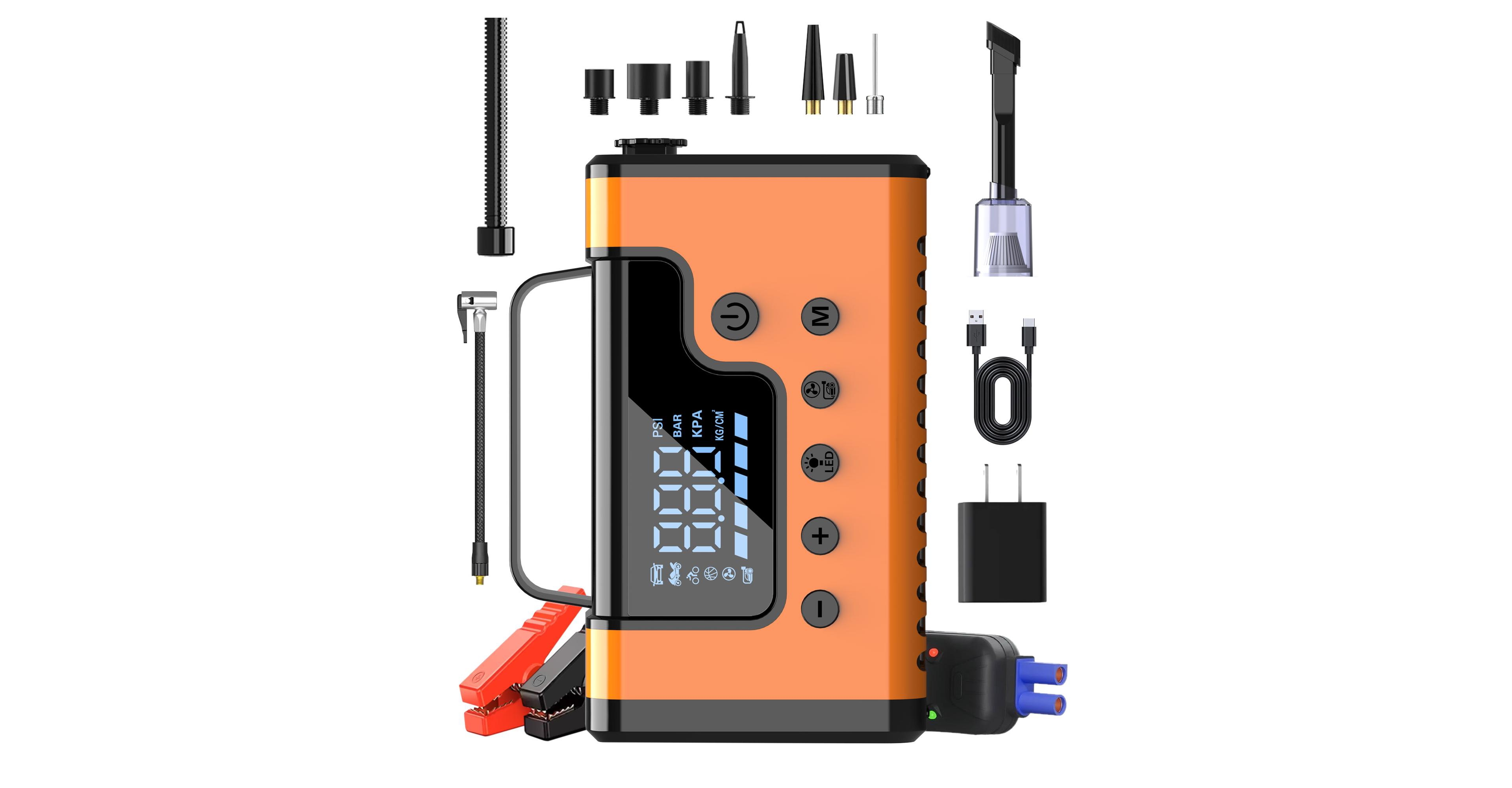Alpha DigitalCar Jump Start, 150PSI Air and Vacuum: 3000A for 8.0L Gas/6.0L Diesel