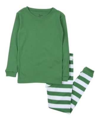 Toddler Two Piece Cotton Striped Holiday Pajamas