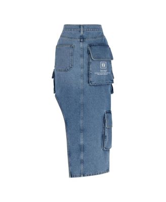 Women's Asymmetric Jean Skirt
