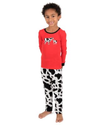 Kids Cotton Top and Fleece Pants Holiday Pajamas