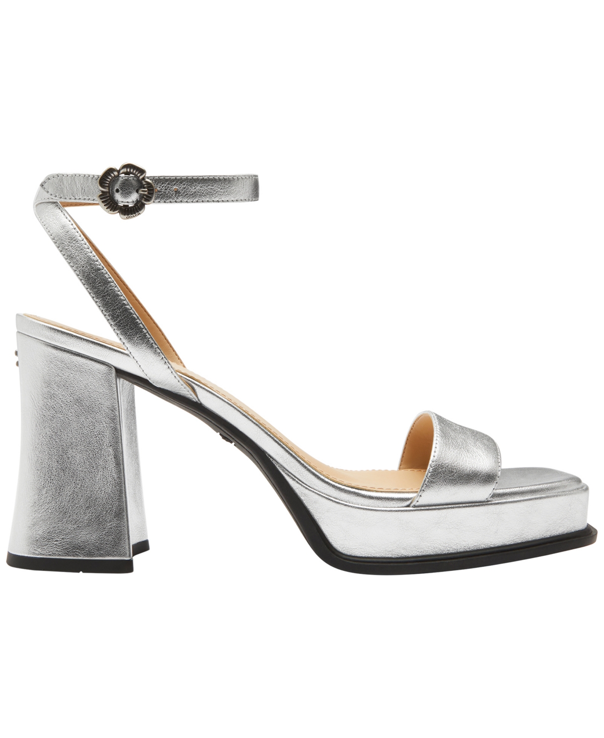 Coach Women's Tea Rose Square Toe Platform Sandals