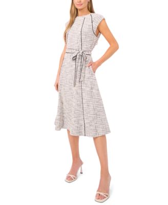 MSK - Women's Short-Sleeve Crewneck Knit Dress