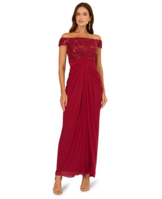 adrianna papell off the shoulder sequin dress Amazon.com: Adrianna Papell Women's Off Shoulder Sequin Dress, Copper, 10 :  Clothing, Shoes & Jewelry